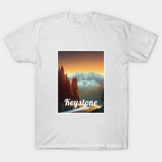 Keystone Colorado United States ski T-Shirt by UbunTo